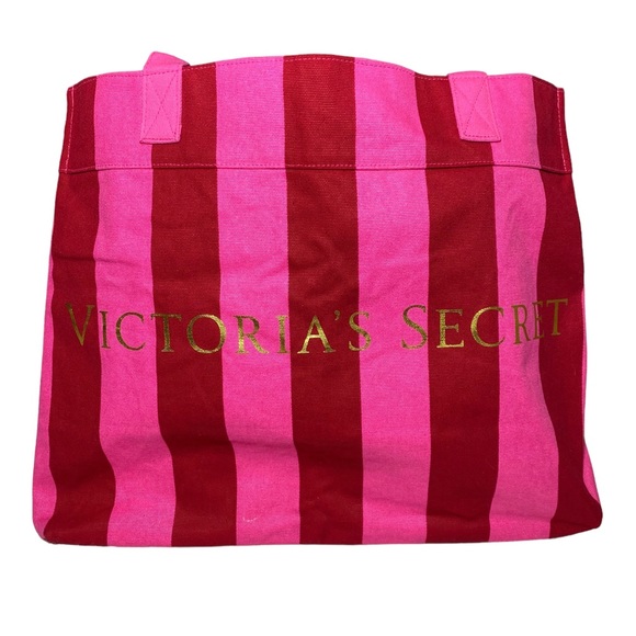 NWT Victoria’s Secret Pink and Red Striped Tote bag - Picture 8 of 8